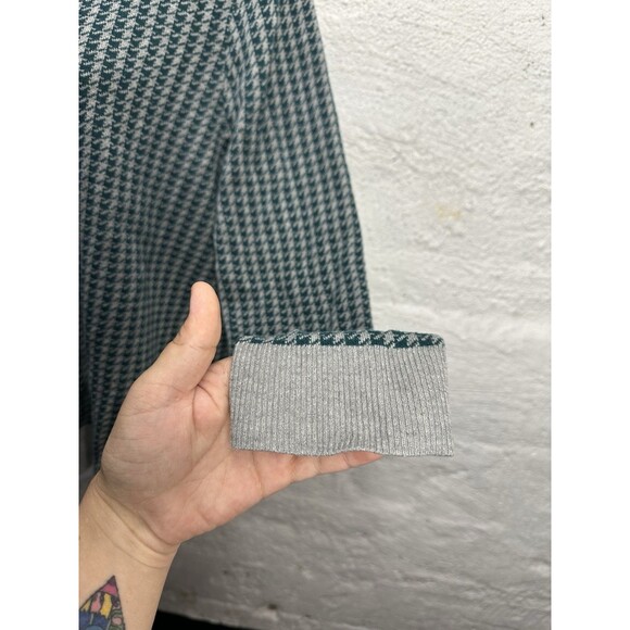 Christopher & Banks Houndstooth Preppy Sweater Cardigan Fall/ Christmas - Picture 5 of 8